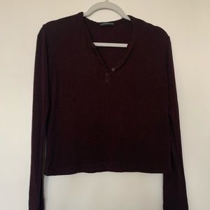 Brandy Melville maroon long sleeve